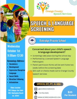 speech and lang testing